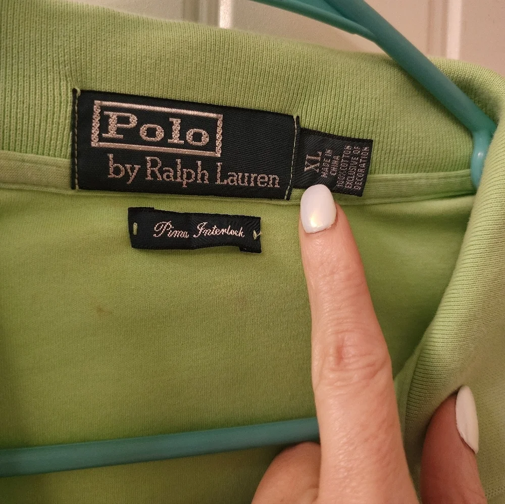 Polo Ralph Lauren Prima Interlock Polo Shirt Lime Green Men’s XL Classic Fit